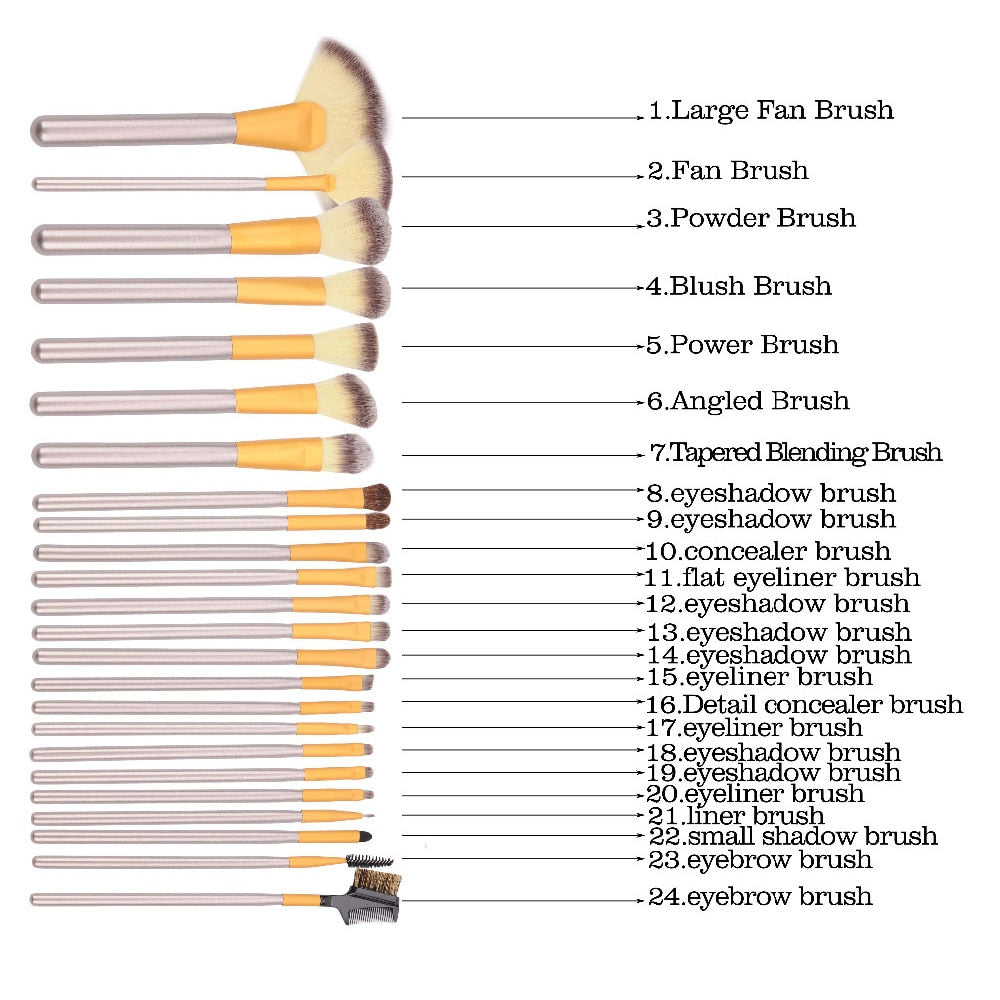 Kaizm 24 Pcs Make up Brushes Set