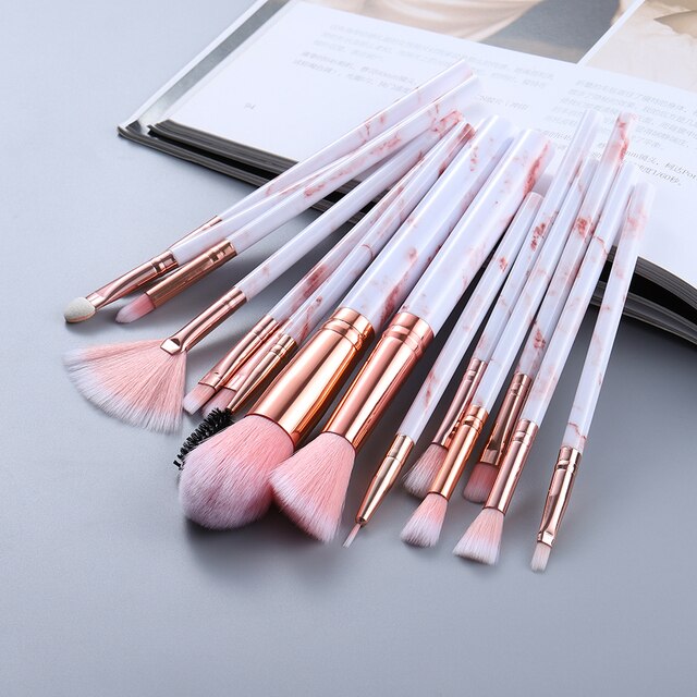 FLD 5/10/15Pcs Marble Makeup Brushes Set