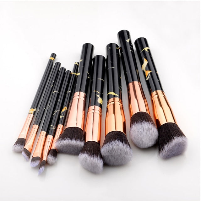 FLD 5/10/15Pcs Marble Makeup Brushes Set