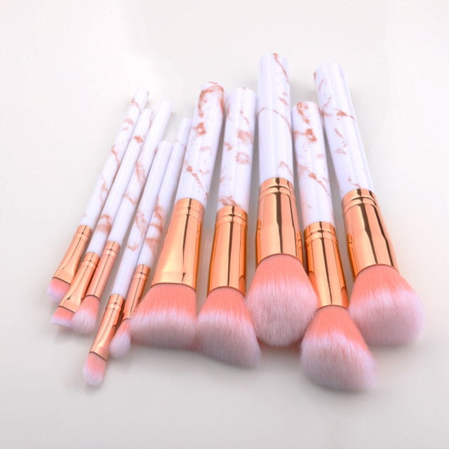 FLD 5/10/15Pcs Marble Makeup Brushes Set