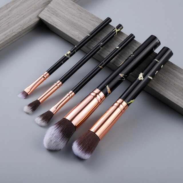 FLD 5/10/15Pcs Marble Makeup Brushes Set