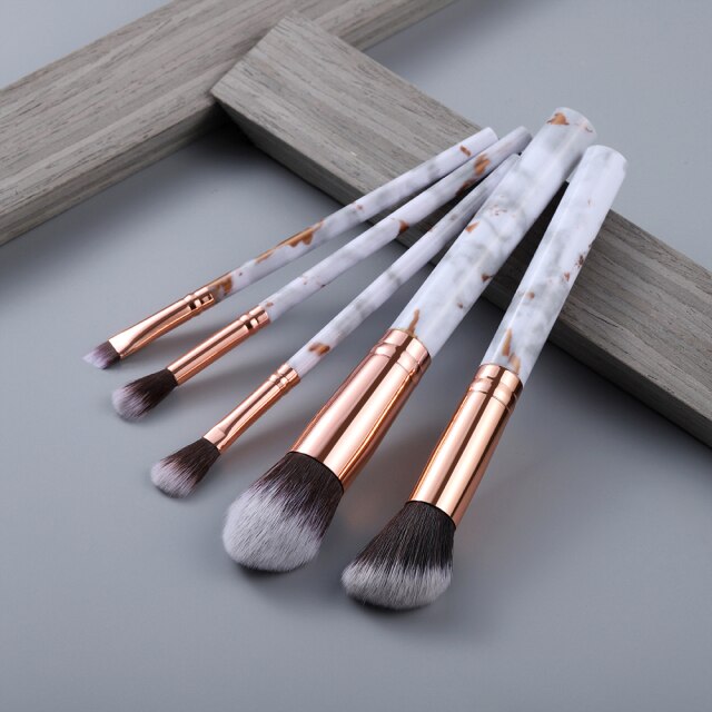 FLD 5/10/15Pcs Marble Makeup Brushes Set