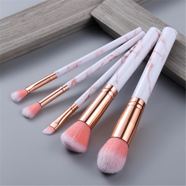 FLD 5/10/15Pcs Marble Makeup Brushes Set