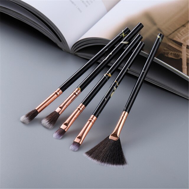 FLD 5/10/15Pcs Marble Makeup Brushes Set